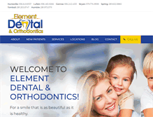 Tablet Screenshot of myelementdental.com